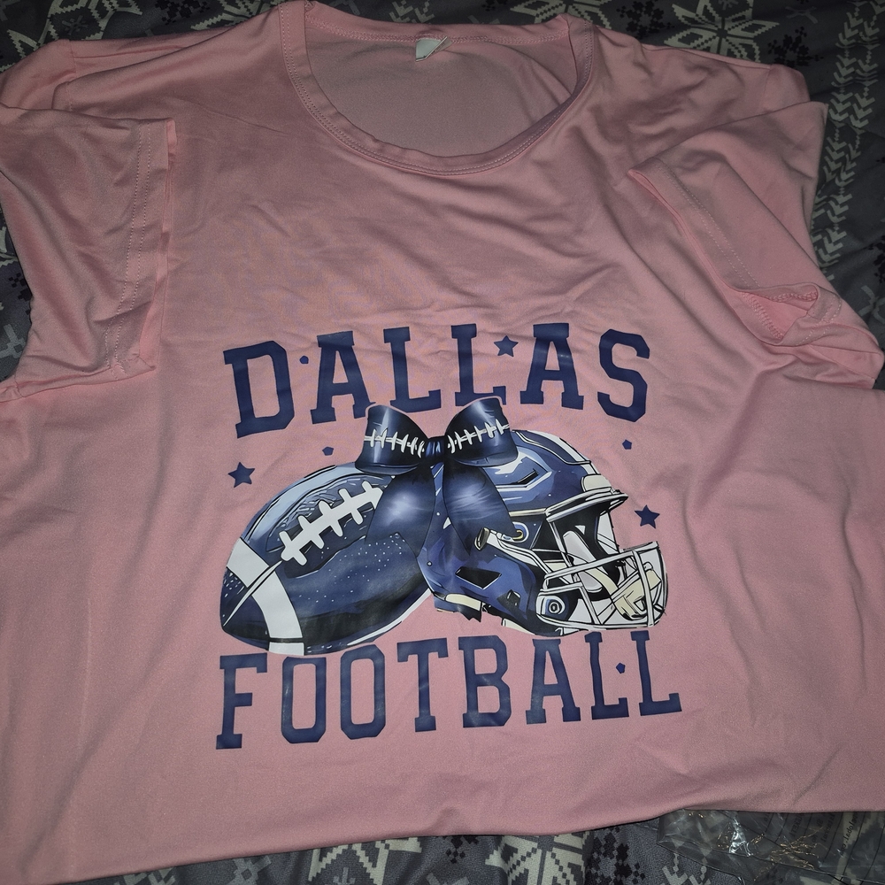 Pink Dallas Football Graphic Tee